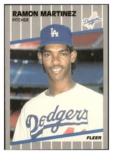 Ramon Martinez 1989 Fleer #67 Los Angeles Dodgers VTG Baseball *340
