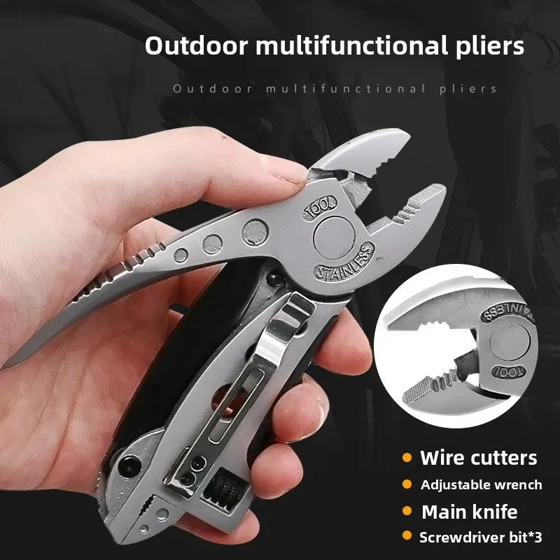 Multi-Tool Knife EDC Gear Set Adjustable Wrench, Screwdriver, Pliers Pocket Tool