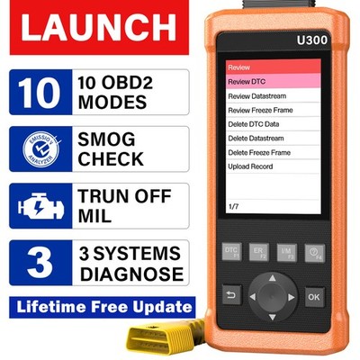 LAUNCH U300 OBD2 Diagnostic Scanner Engine Injector Transmission Car Code Reader