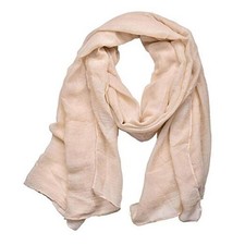 Women's Cotton Scarves Lady Light Soft Fashion Solid Scarf Wrap One Size Beige