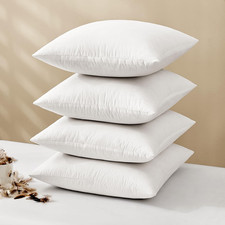 Pillow Inserts 18X18 Pack of 4,White , down Feather Throw Pillow Inserts, Premi