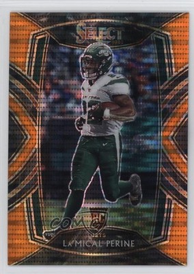 2020 Panini Select Neon Orange Pulsar Prizm 1/7 La'Mical Perine Rookie RC l7p
