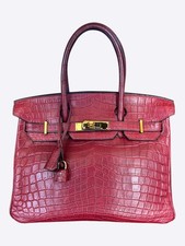 Hermes Red Crocodile & Gold Hardware Birkin 30
