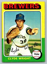 1975 Topps Baseball #408 Clyde Wright Brewers