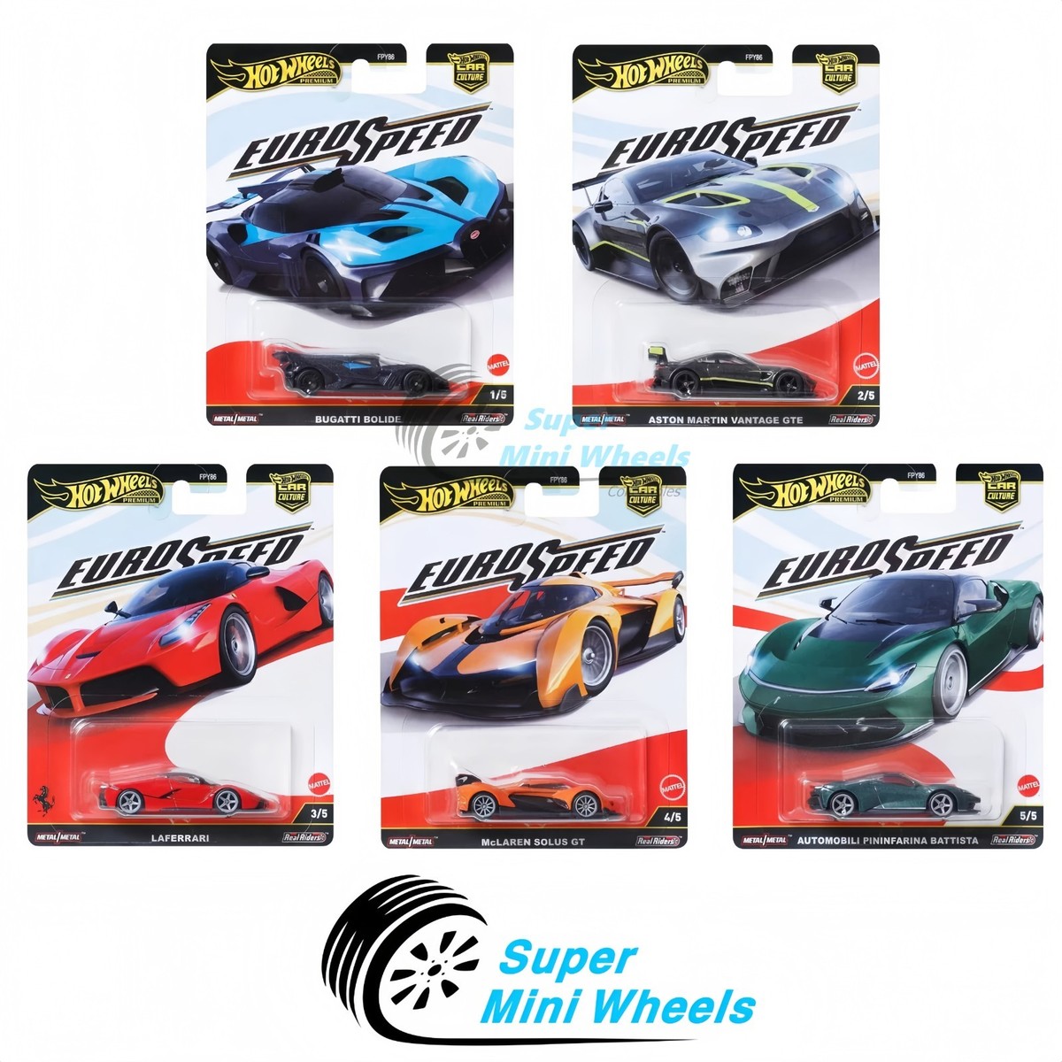 Hot Wheels Premium 2025 Car Culture L Case - Euro Speed - 5 Cars