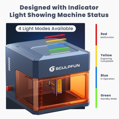 SCULPFUN iCube Ultra 12W Lasergravierer Klasse 1 geschlossenes Design,Autofokus