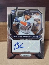 2021 ISAAC PAREDES PANINI PRIZM AUTOGRAPHED AUTO ROOKIE CARD RC #RA-IP RAYS . rookie card picture