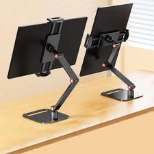 Universal Expandable Monitor Desk Holder Adjustable 360  Swivel Tablet Stand Fol