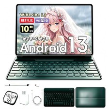 10 Inch Android 13 Tablet 10  Core GMS Certified 16GB RAM 256GB ROM 1920 1200 FHD