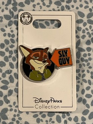 Disney Parks Zootopia Nick Wilde Fox Sly Guy New Trading Pin 2016   MOC!