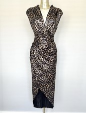 Plunge Neckline Ruched Evening Party Dress