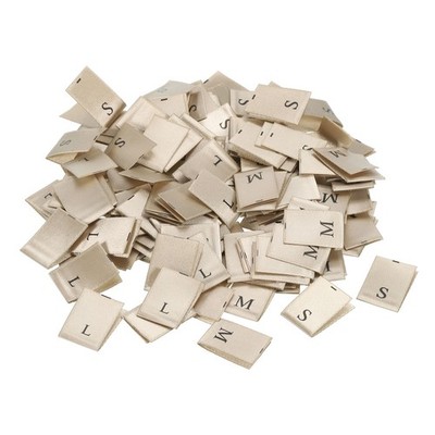 Kleidung Etiketten XS/S/M/L/XL Nähen Kleidung Etikett Gold 250er Pack