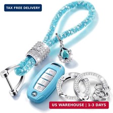 Frienda Bling Keychain for Women Gifts Car Wristlet Key Chains Crystal Lanyard R