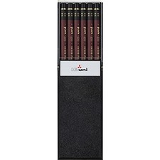Mitsubishi Pencil Uni Hi-Uni Wooden pencil - 3B - Box of 12 HU3B Japan 191547