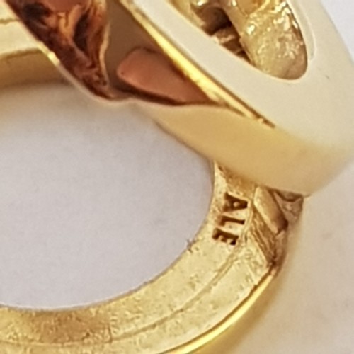 Genuine Pandora Shine Reflexions Logo Circle Clip Gold Plated Charm - Bild 5 von 9