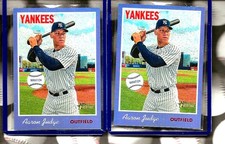 AARON JUDGE 2019 HERITAGE CHROME PURPLE REFRACTOR CARDS  THC-499  (2-CARD-LOT)