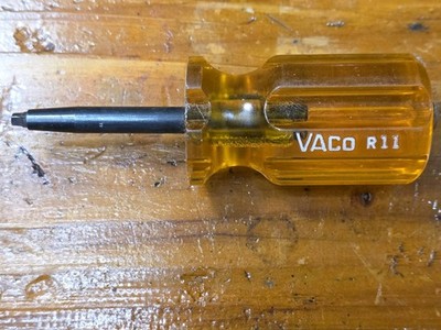 Vintage Vaco Tools R11 Square Drive Stubby  Screwdriver 