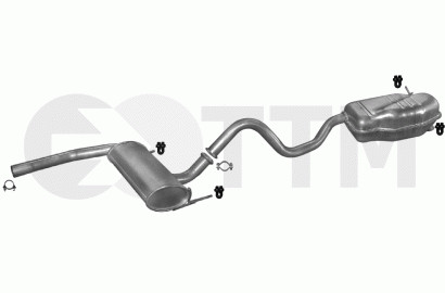 Ligne d'échappement Renault Laguna 1.9 D 2.2 D 1995 silencieux arrière de rechange