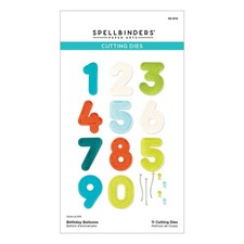 Spellbinders Etched Dies From the Monster Birthday Collectio-Birthday Balloons -