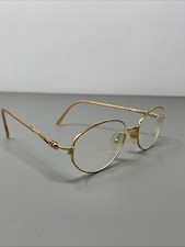 Vtg Christian Dior Gold Plated Brown Tortoise Oval Glasses Austria 53 18 135