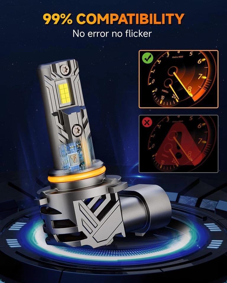 Faros LED FAHREN 9005/HB3+9006/HB4 Foco antiniebla 60000LM 900% Super Bright Foto 2 de 4