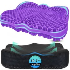 Thicken 19.7in Seat Cushion, Gel Seat Cushion for Long Sitting  Office Chair