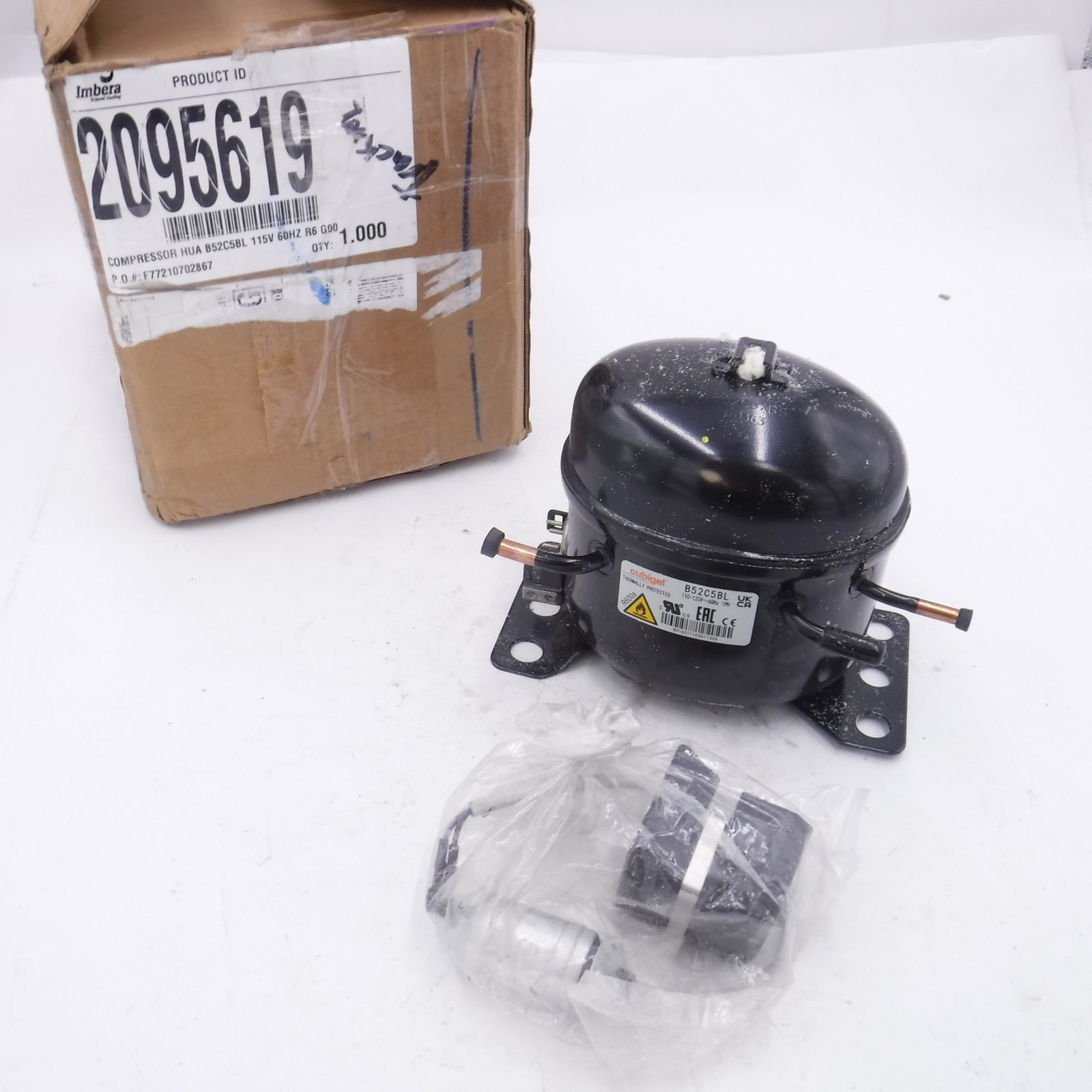 Hua Cubigel B52C5BL 110-120V 1PH R600a Compressor 2095619 | eBay