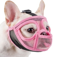 Mesh Short Snout Dog Muzzle with Anti-Eating Design for Frenchie