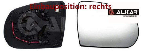 Alkar 6476809 Spiegelglas FüR AußEnspiegel Rechts FüR Jeep-image