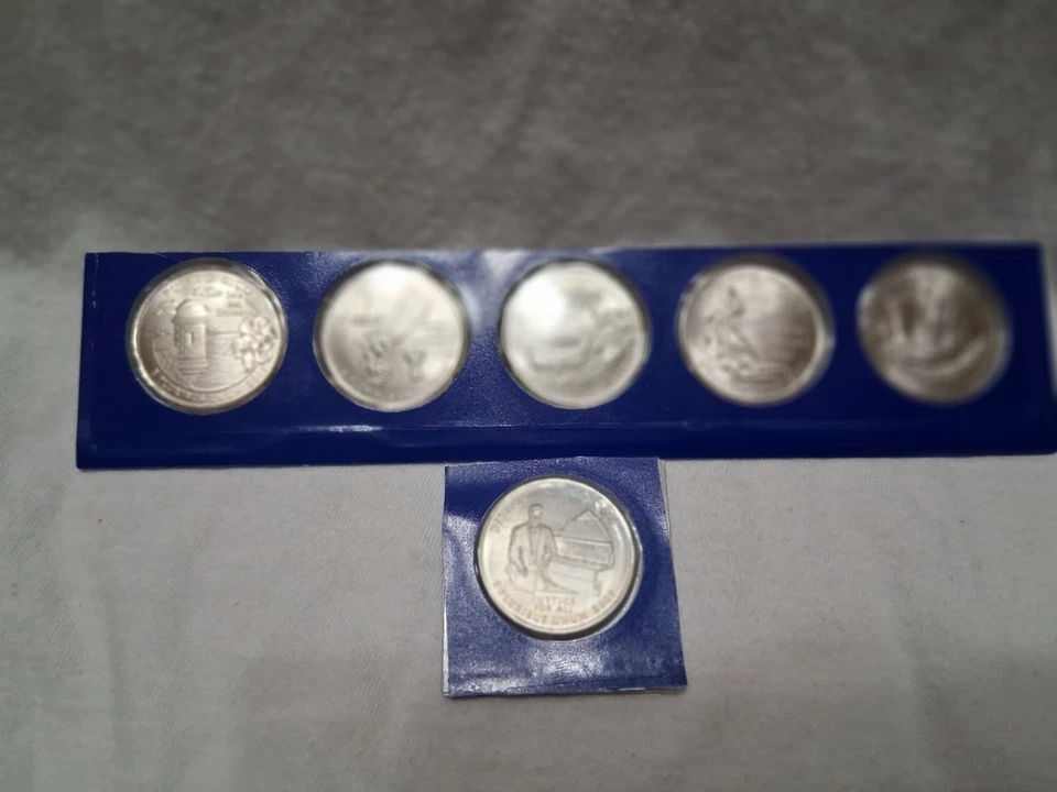 2009  US Territories MINT PROOF Quarter Set 6 Coins  25 Cents  Free Delivery - Image 2 of 2