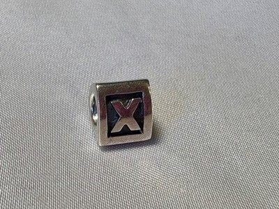 Pandora bracelet charm bead .925 ale Pandora Triangle Letter X 790323