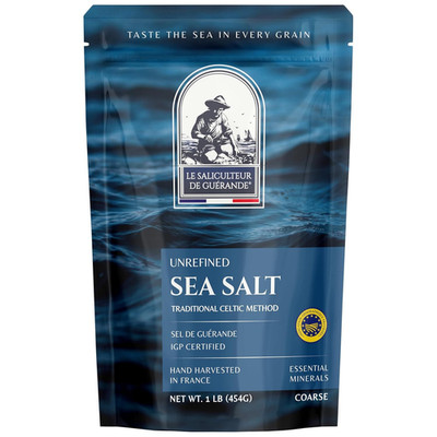 Le Saliculteur Sea Salt Traditional Harvest- French Organic Mineral Salt...