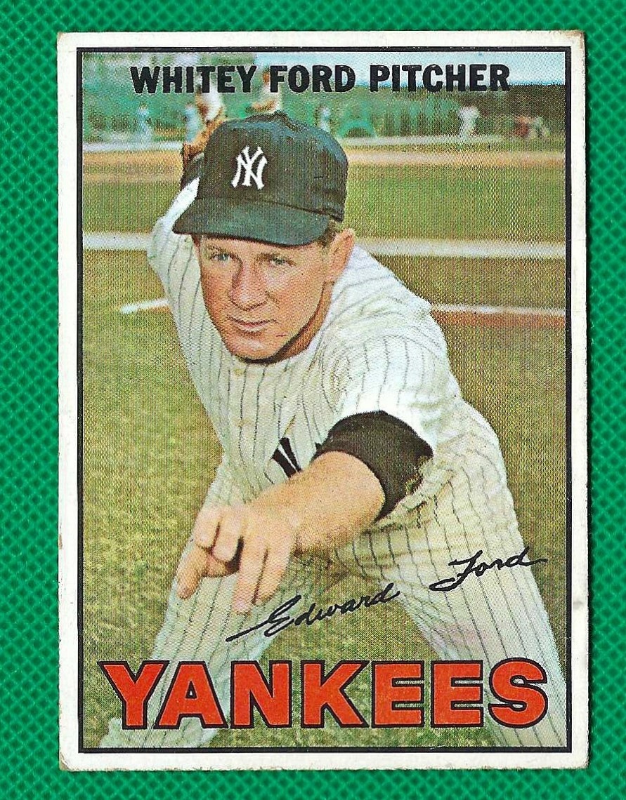 1967 TOPPS WHITEY FORD  Card #5  NEW YORK YANKEES, EX Condition
