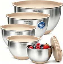 Premium Mixing Bowls with Airtight Lids Set, ...