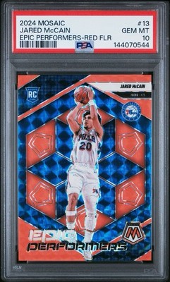 2024 MOSAIC JARED McCAIN EPIC PERFORMERS-RED FLR #55/75 PSA 10