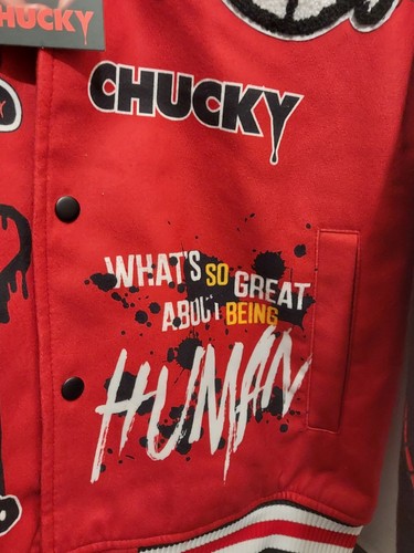 Parches de chaqueta Letterman estilo universitario mediano Reason X Chucky Collab Chucky - Imagen 8 de 14