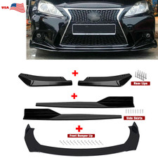 Front Bumper Lip Chin Spoiler Body Kit Splitter Side Skirt For Lexus