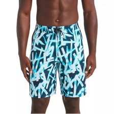 Nike Men's Glow Diverge 9-Inch E Board Swim Trunks Light Blue Fury Size Large