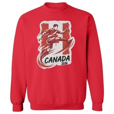 Canada Flag Graphic - World Sports Fans Tribute Unisex Crewneck Sweatshirt