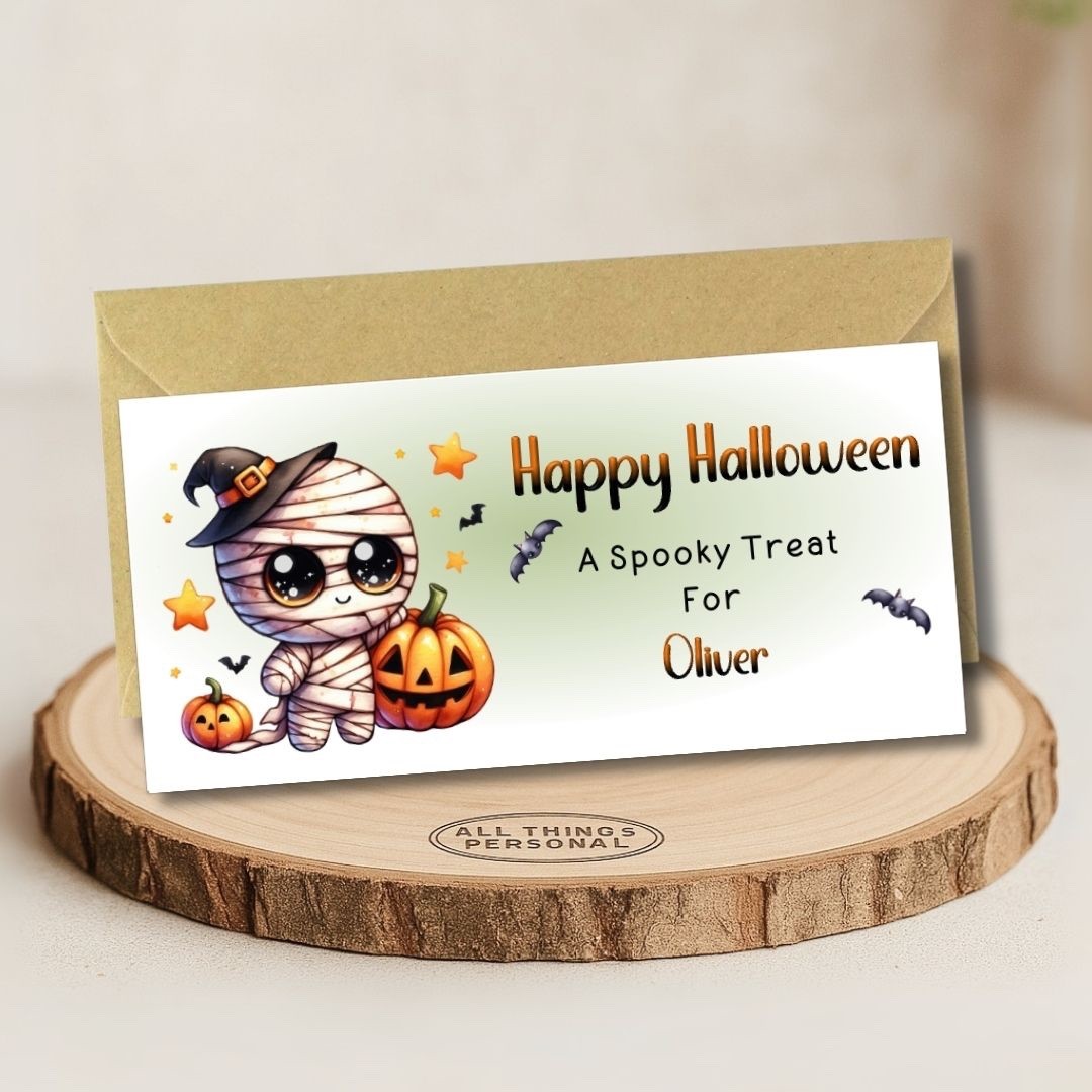 Personalised Halloween Money Wallet Card Gift Card Holder Voucher Cute Envelope