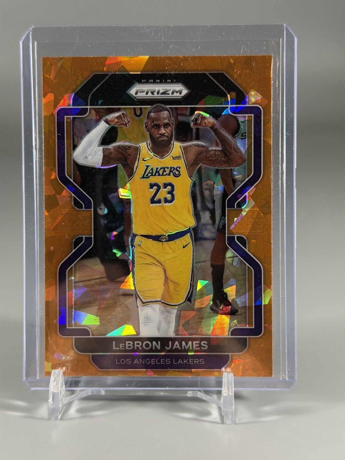 2021-22 Panini Prizm - LeBron James #91 Orange Ice Prizm