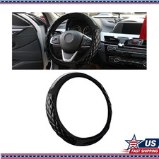 15 Inch Leather Anti-slip Steering Wheel Covercolor Black 15 Inch Leather Anti-slip Steering Wheel Covercolor Black