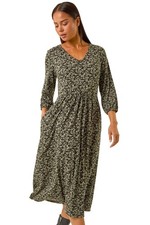 Roman Petite Floral Midi Dress For Women UK - Ladies Autumn Winter