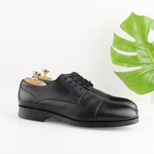 Cole Haan Mens Henry Oxford Size 10.5 M Black Leather Cap Toe Dress Leather