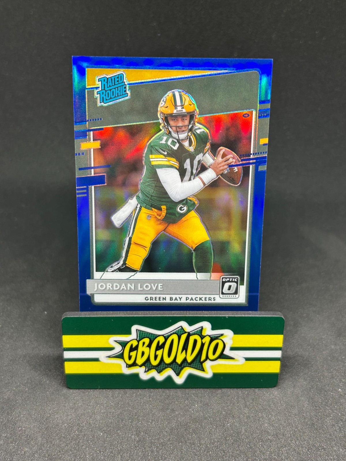 2020 Panini Optic Jordan Love Blue Prizm /179 Rookie RC Packers