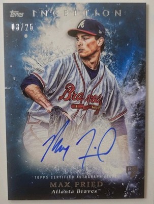2018 Topps Inception Max Fried Rookie and Emerging Stars Auto Blue RC #/25