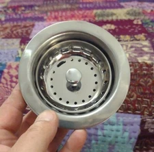 3.5" Commercial Kitchen Sink Basket Drain Strainer Plumbing Accessories New