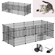 12/24 x DIY Laufstall Freigehege Kaninchen Hasenstall Gittergehege Welpenauslauf