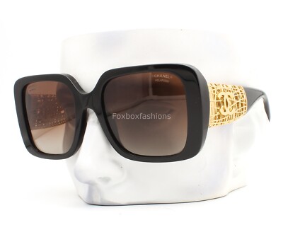 Chanel Sunglasses 5532A 622/S9 Black Gold Jewel Tweed CC
