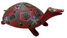 Tortuga de madera tallada pintada a mano Alebrije Oaxaqueña Francisco Hernández Cruz